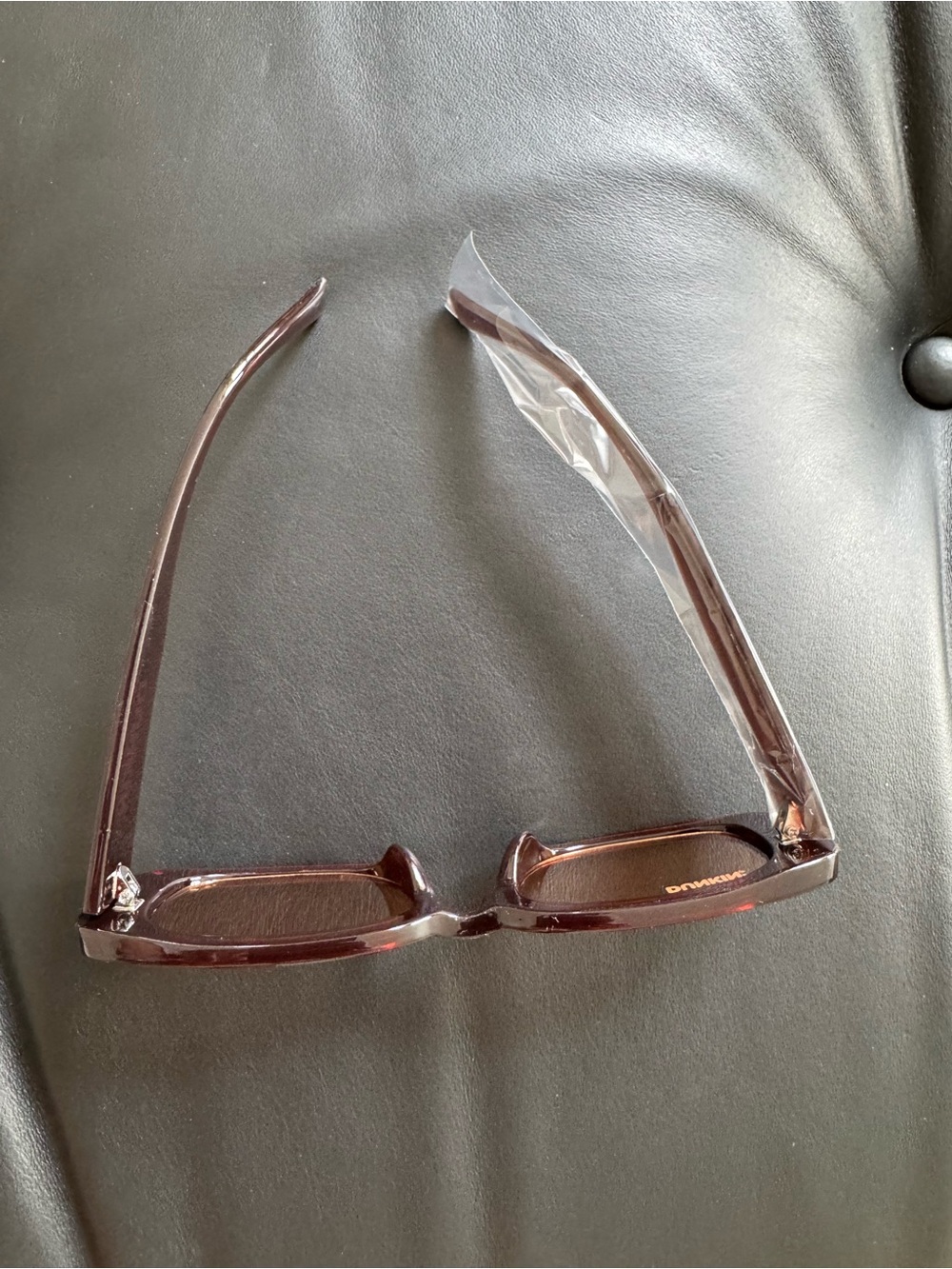 DUNKIN' DONUTS Rectangular Brown Sunglasses with Logo on lens and side arm. O/S - Picture 5 of 5